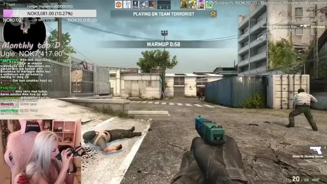 Norwegian Twitch Gaming Girl is Licking her Microhone Live