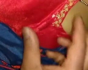 Red Saree sexy Beauty Nice blowjob by Lover