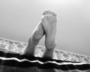 Feet Foot Fetish Ignore - Black and White Artsy High Arched Soles in your Face