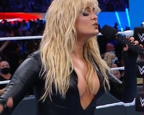 BeBe Rexha performing at Wrestlemania 37