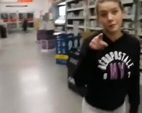 Stranger girl sucks my dick in Walmart