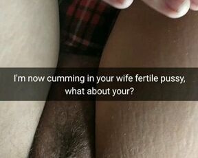 Her lover cum inside my wife fertile pussy and mocking me