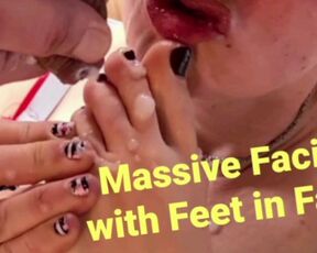 Massive Facial with Feet in Face, LCoF 4/10 Series Feetcouple69 Licking Cum