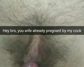 Lover impregnating my wife and mocking cuck hubby thru snap