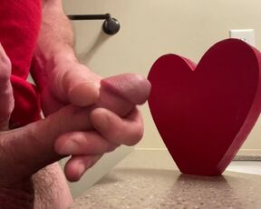 Do you ❤️ my cum? Big heart on blows huge load for Valentines Day