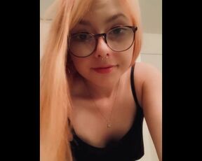 Little blonde nerdy slut likes showing off her barley legal holes