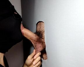 Blonde Male with Peluda Cut Cock comes to Gloryhole to give me his milk, delicious.