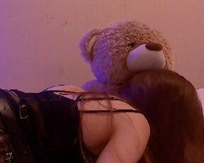 perfect gothic e-girl fucking rough and fast with teddy bear