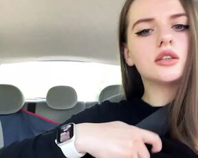 shaking tits in the car