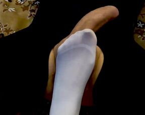 white nylon foot worship latina mistress