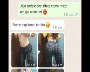 Le Digo a mi mejor amiga que estoy caliente y me manda video ????/Conversación WhatsApp