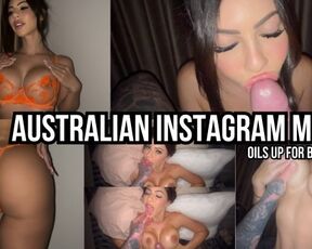 POV: Australian Instagram Model Oils Up To Take NZ Cock